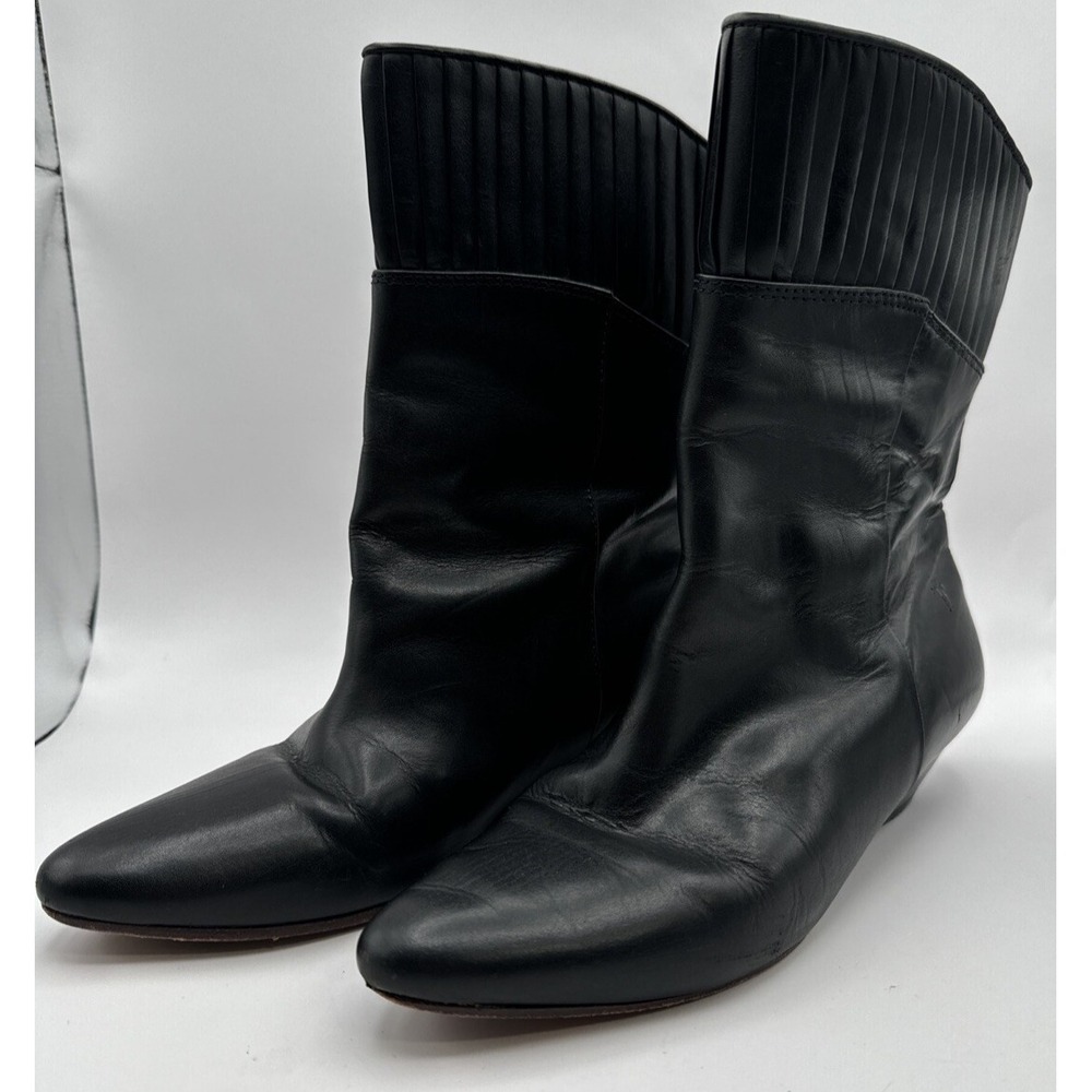 Frye Womens Size 7.5 M Black Leather Sam Boots Western Festival Rodeo Bootie